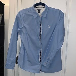 us polo assn. light blue button down